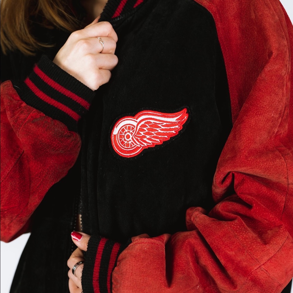 RED WINGS VARSITY BOMBER JACKET - Picture 2 of 6